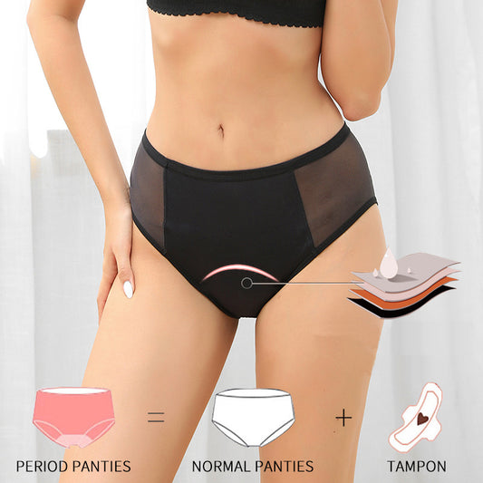 Black physiological menstrual underwear breathable pants
