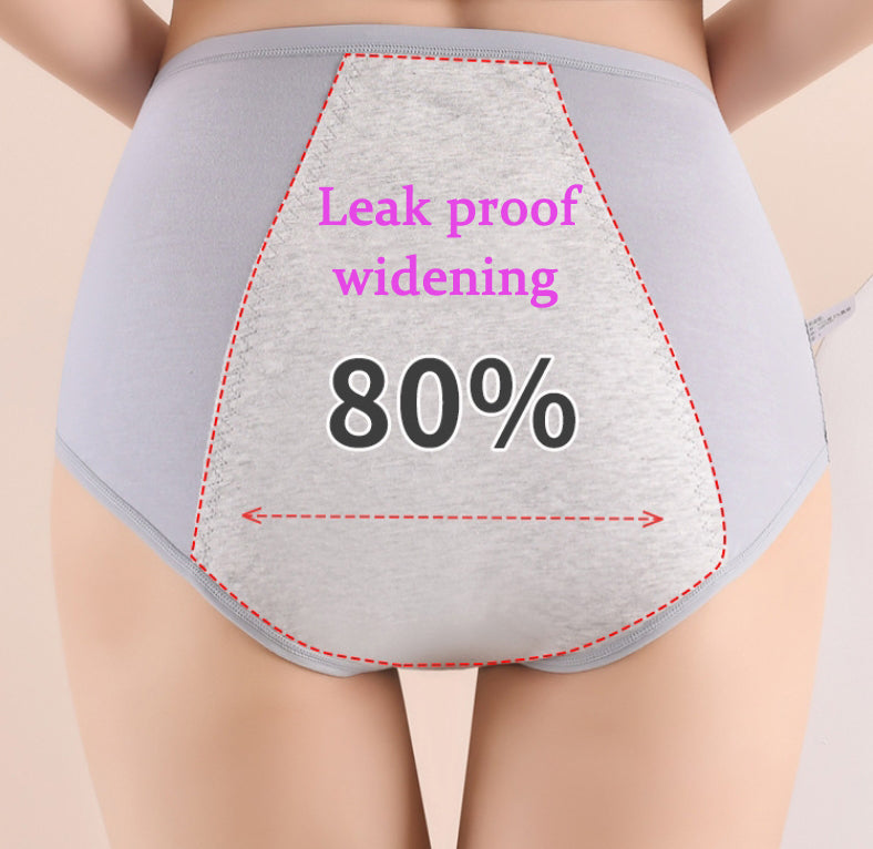 Color Cotton Period Underwear High Waist Menstrual Panties