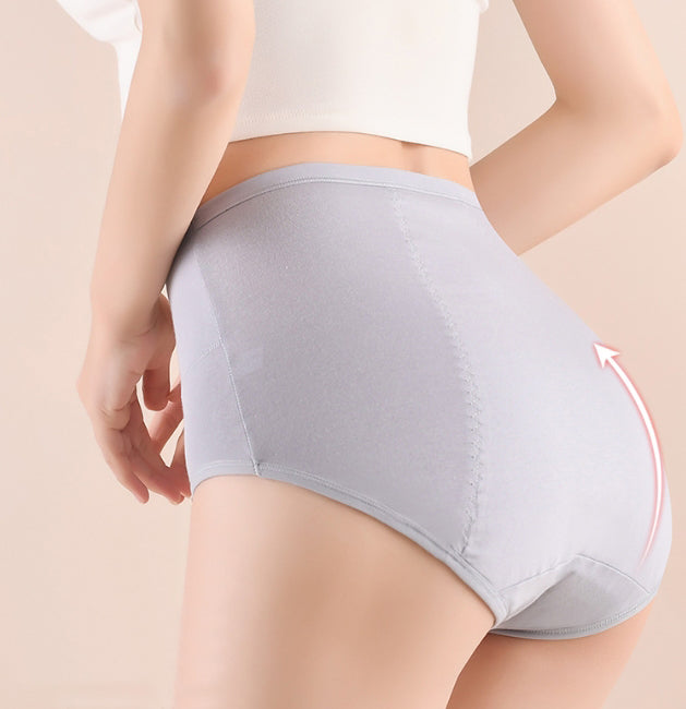 Color Cotton Period Underwear High Waist Menstrual Panties
