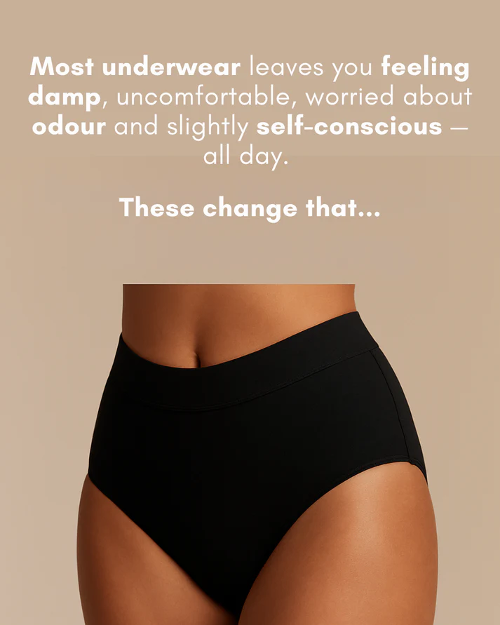 Comfy Cotton Menstrual Pants Period Underwear Black 20ML