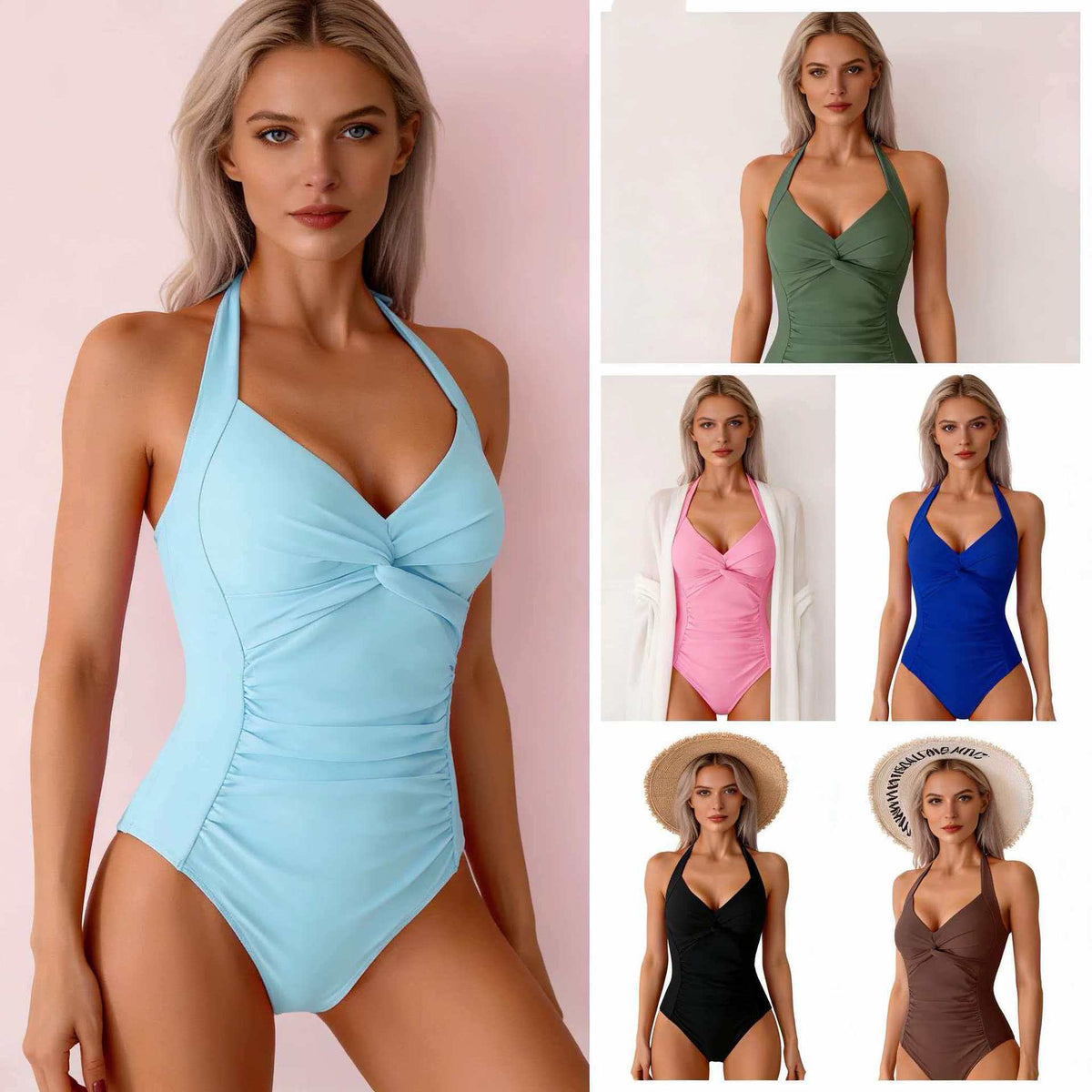 One piece sexy suit layered sports swimwear