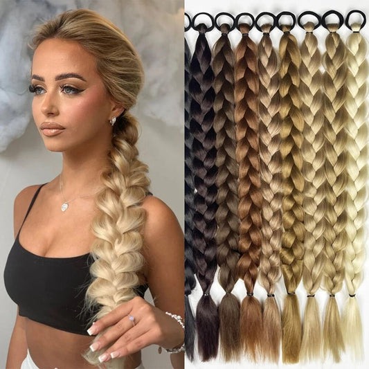 24-inch Hair Accessories Ponytails Fishtail Braids Ties Wigs