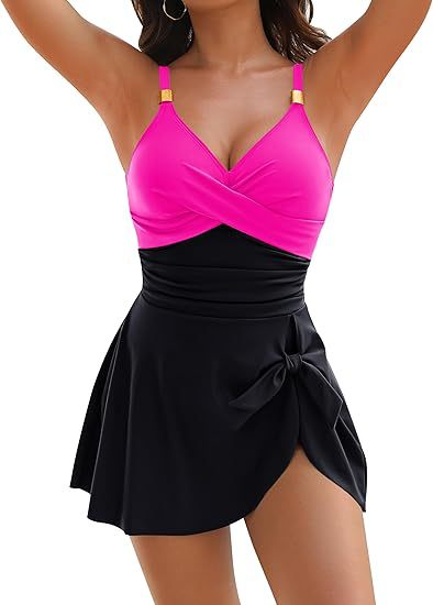 Plus size women dress bathing swimsuit