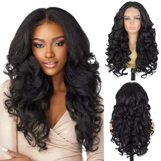 13*6 Lace Long Curly Hair Synthetic Fiber Wigs