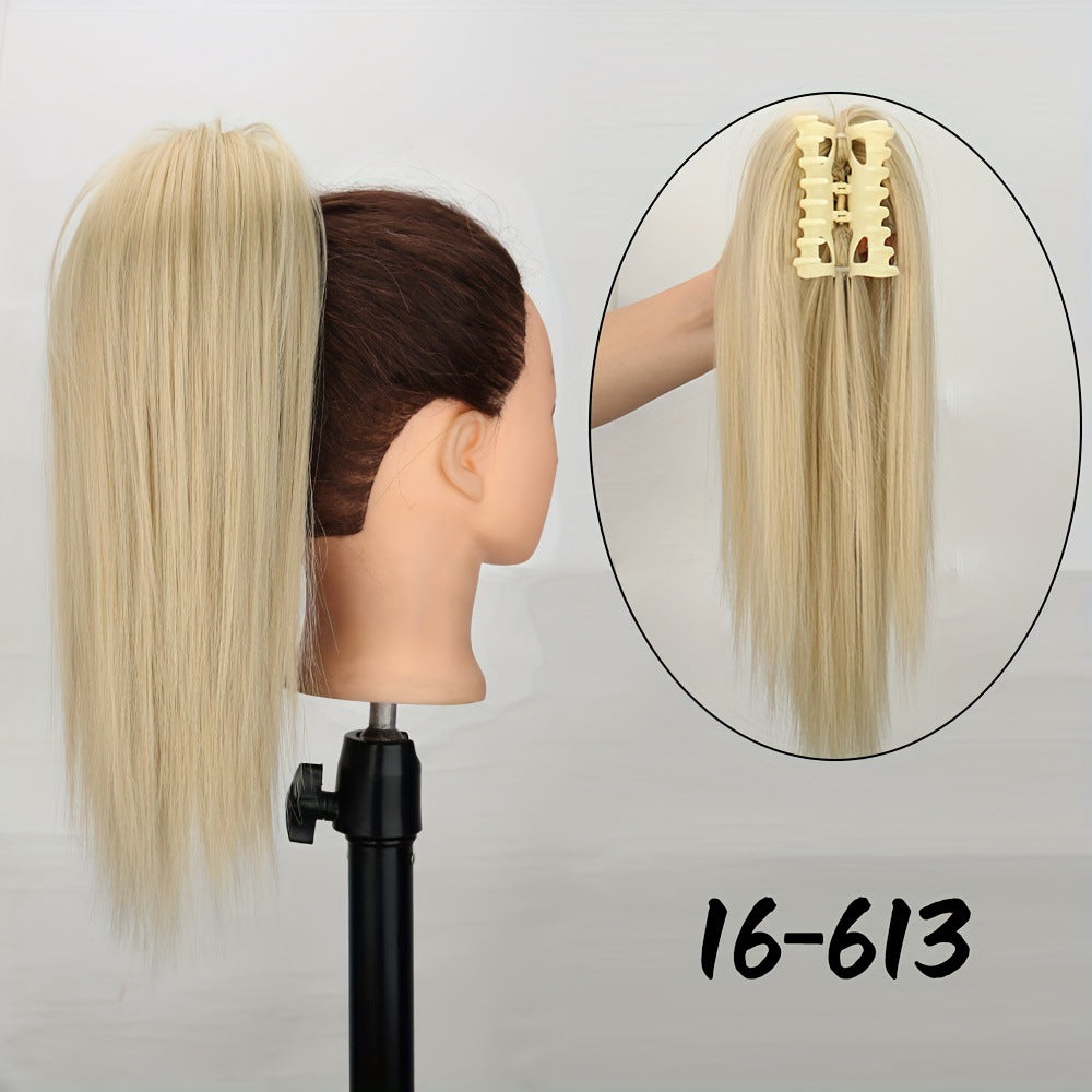 Artificial Hair Braid Waterfall Half-up High Ponytail Claw Clip Wig