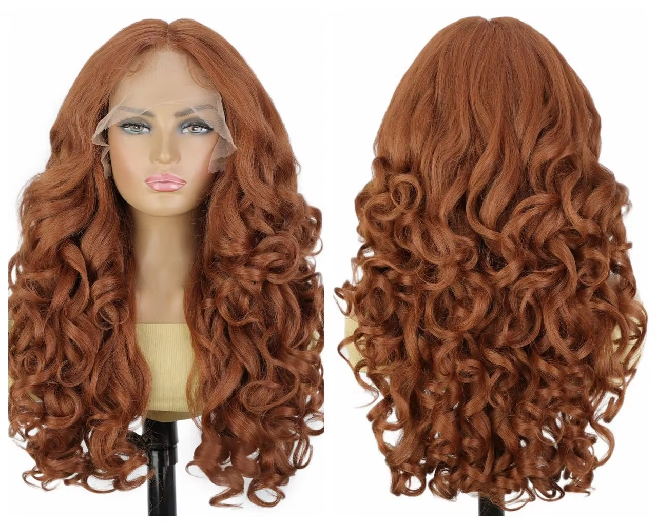 13*6 Lace Long Curly Hair Synthetic Fiber Wigs