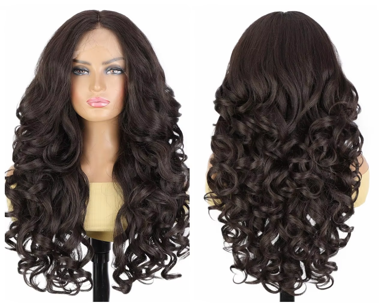 13*6 Lace Long Curly Hair Synthetic Fiber Wigs