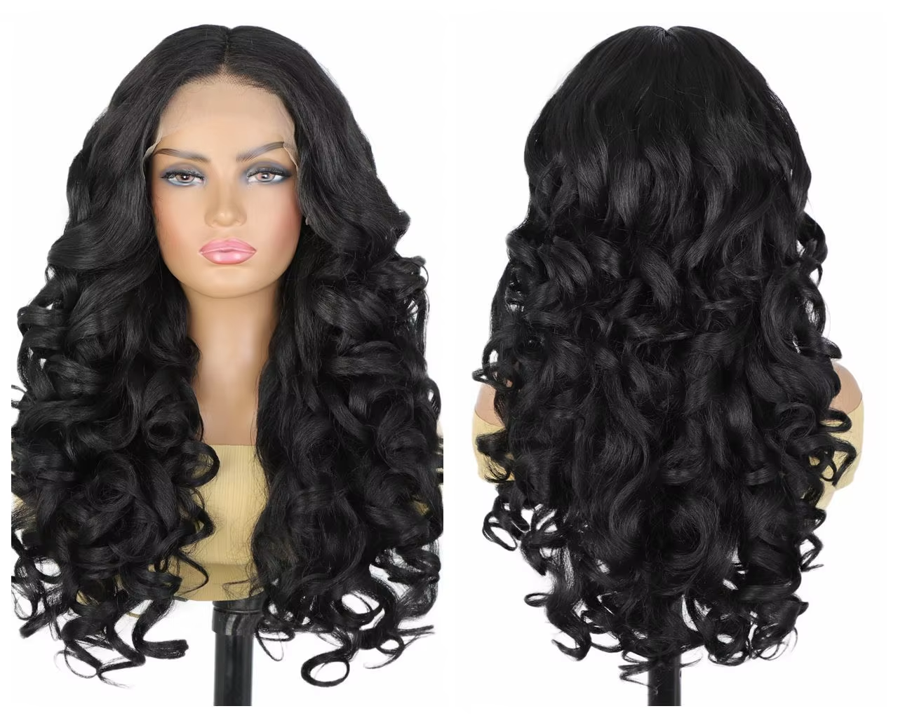 13*6 Lace Long Curly Hair Synthetic Fiber Wigs