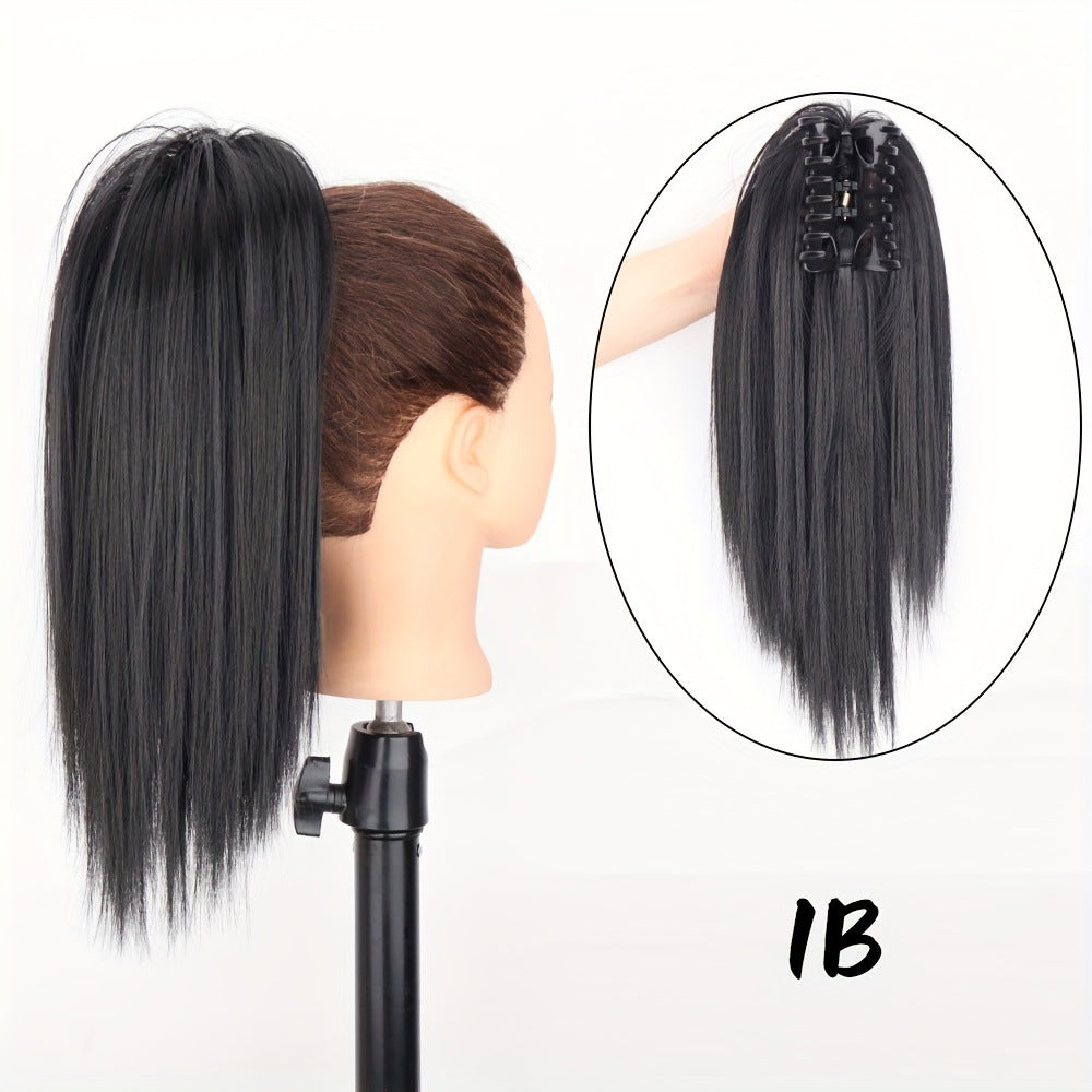Artificial Hair Braid Waterfall Half-up High Ponytail Claw Clip Wig