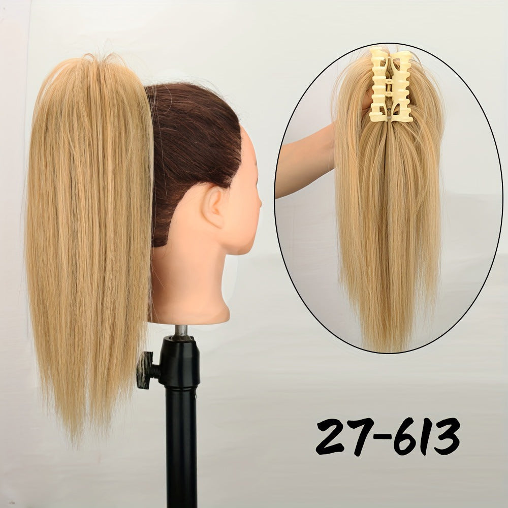 Artificial Hair Braid Waterfall Half-up High Ponytail Claw Clip Wig