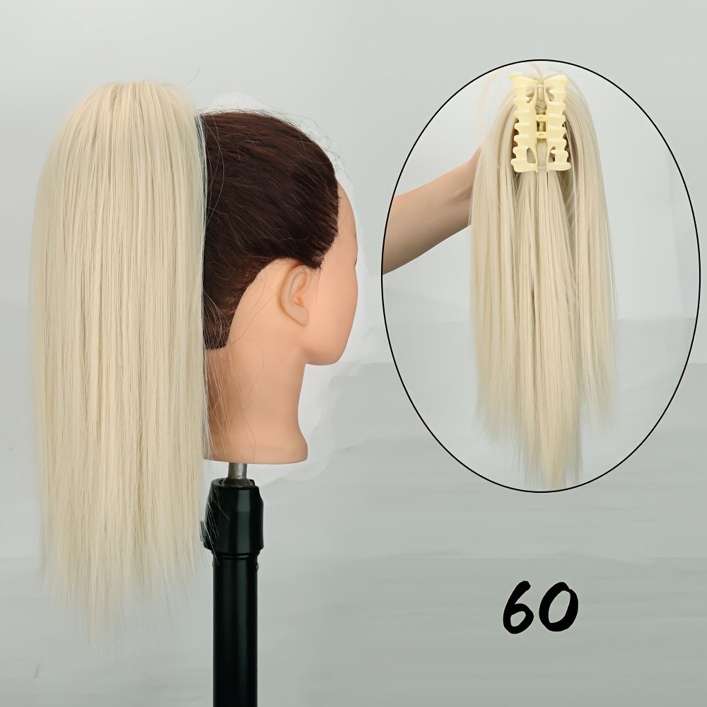 Artificial Hair Braid Waterfall Half-up High Ponytail Claw Clip Wig