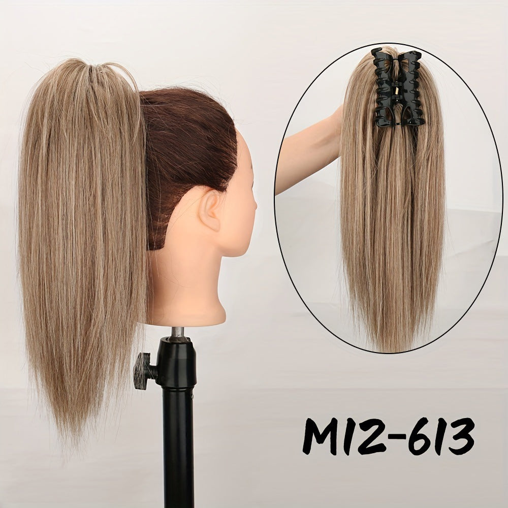 Artificial Hair Braid Waterfall Half-up High Ponytail Claw Clip Wig