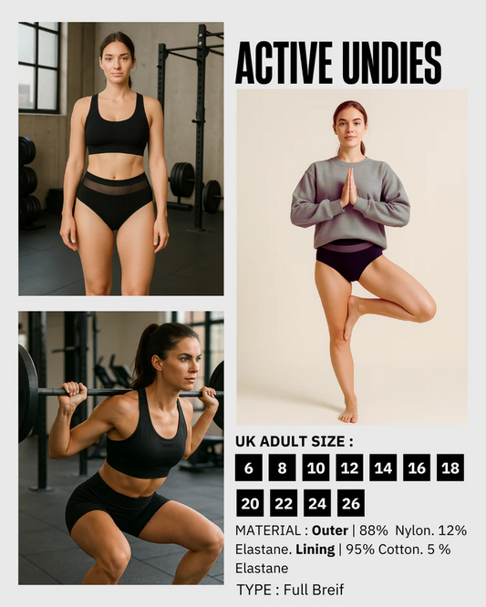 Active FIt Menstrual Pants Gym Period Underwear 40ML